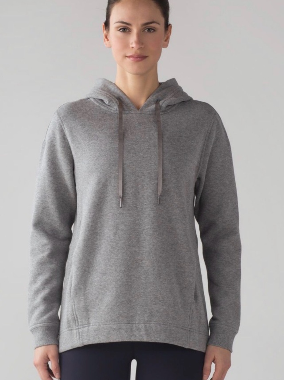 * lululemon Gray Sweatshirt Wind Down Pullover Hoodie SZ 4 Kangaroo Pocket *